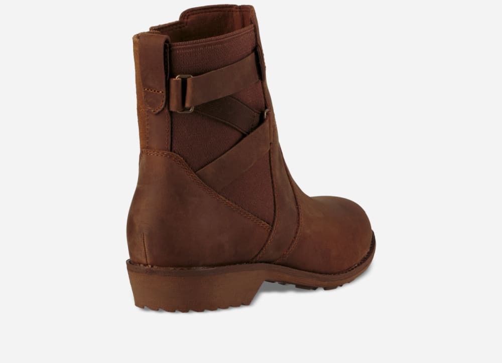 Bottes Teva Ellery Ankle Waterproof Femme Marron | France-1365