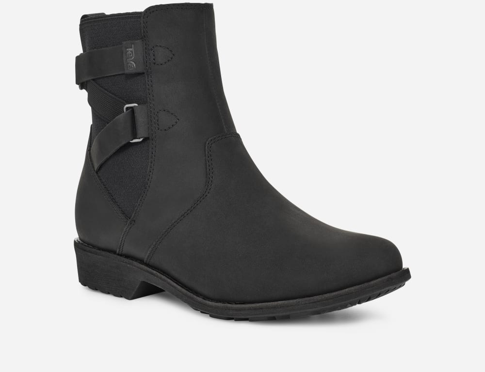 Bottes Teva Ellery Ankle Waterproof Femme Noir | France-2945