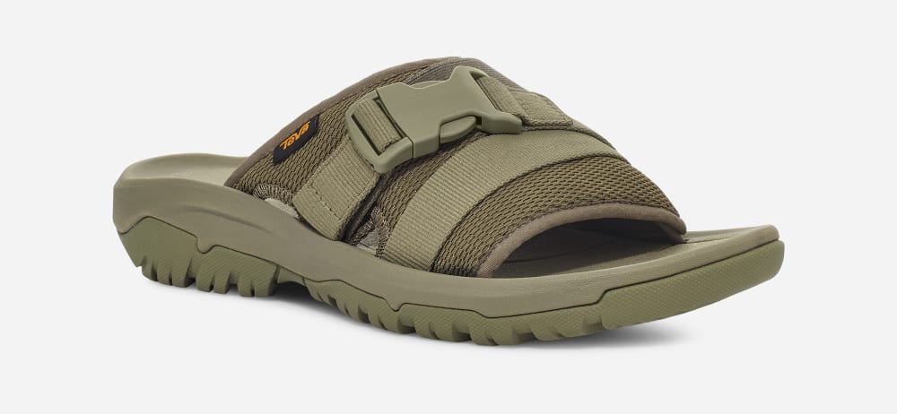 Claquette Teva Hurricane Verge Femme Vert Olive | France-6485