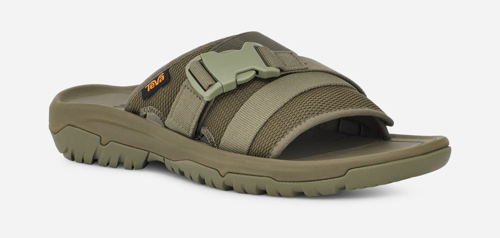 Claquette Teva Hurricane Verge Homme Vert Olive | France-3679