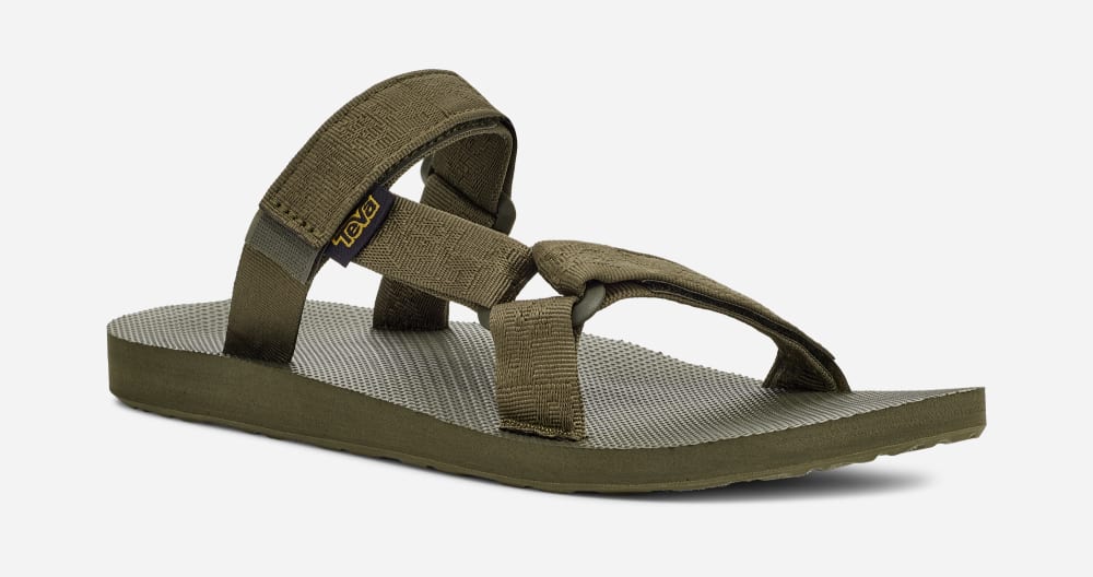 Claquette Teva Universal Homme Vert Olive Foncé | France-4120