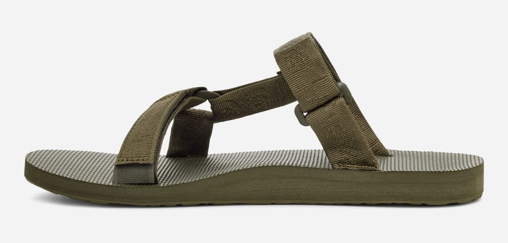 Claquette Teva Universal Homme Vert Olive Foncé | France-4120