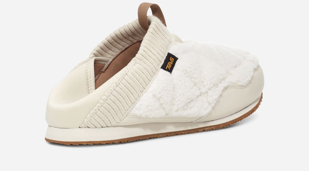 Mocassin Teva ReEMBER FLEECE Femme Blanche | France-9582