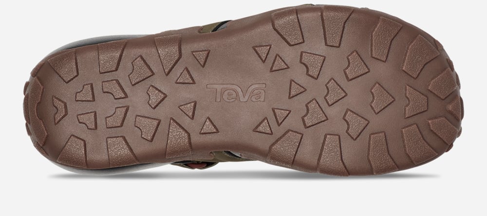 Sandales Randonnée Teva Flintwood Homme Vert Olive Foncé | France-5718