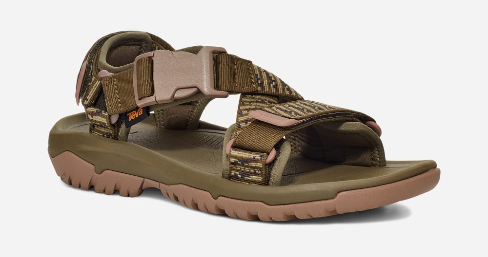 Sandales Randonnée Teva Hurricane Verge Femme Vert Olive Foncé | France-8490