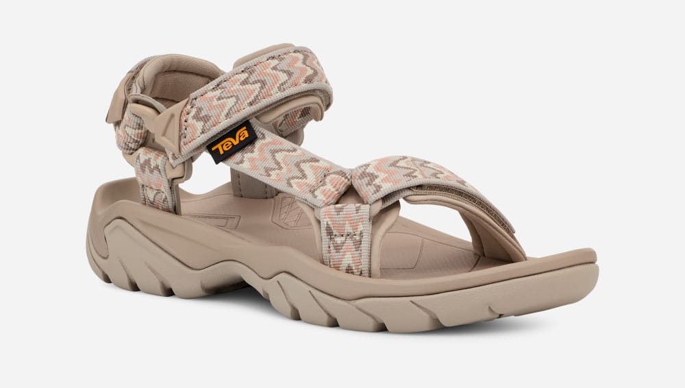 Sandales Randonnée Teva Terra Fi 5 Universal Femme Beige | France-3278