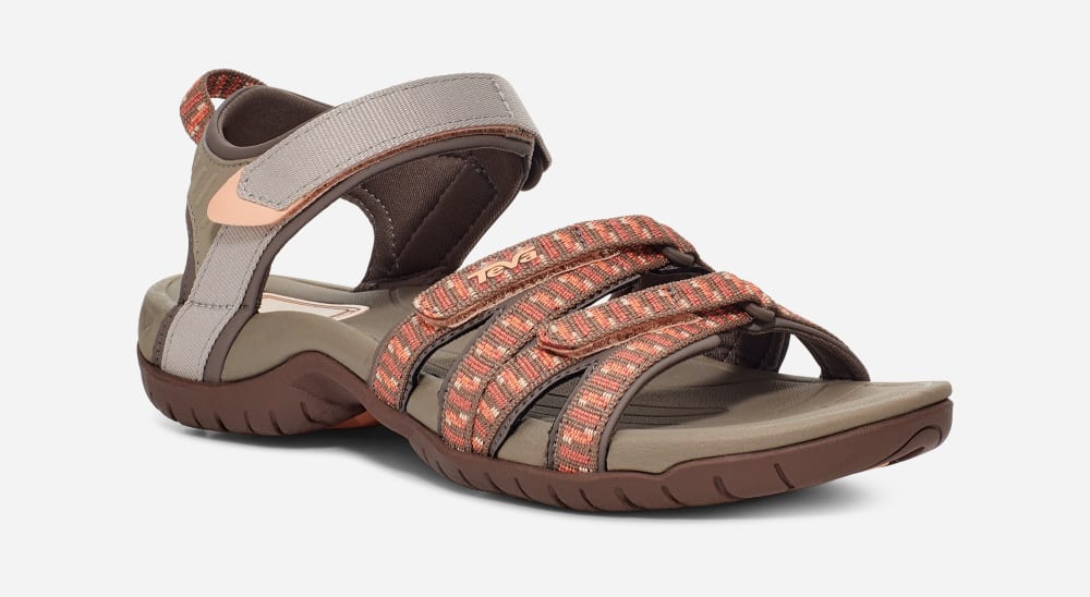 Sandales Randonnée Teva Tirra Femme Marron Orange | France-1549