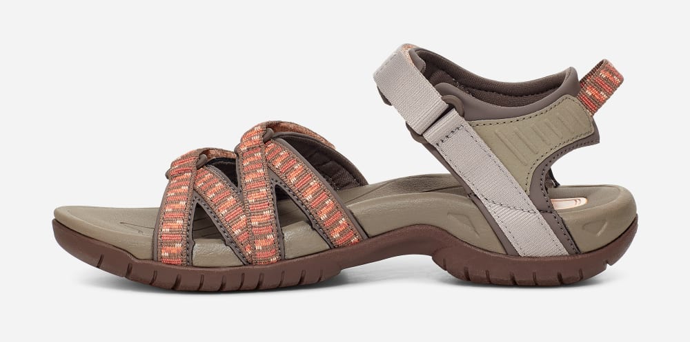 Sandales Randonnée Teva Tirra Femme Marron Orange | France-1549