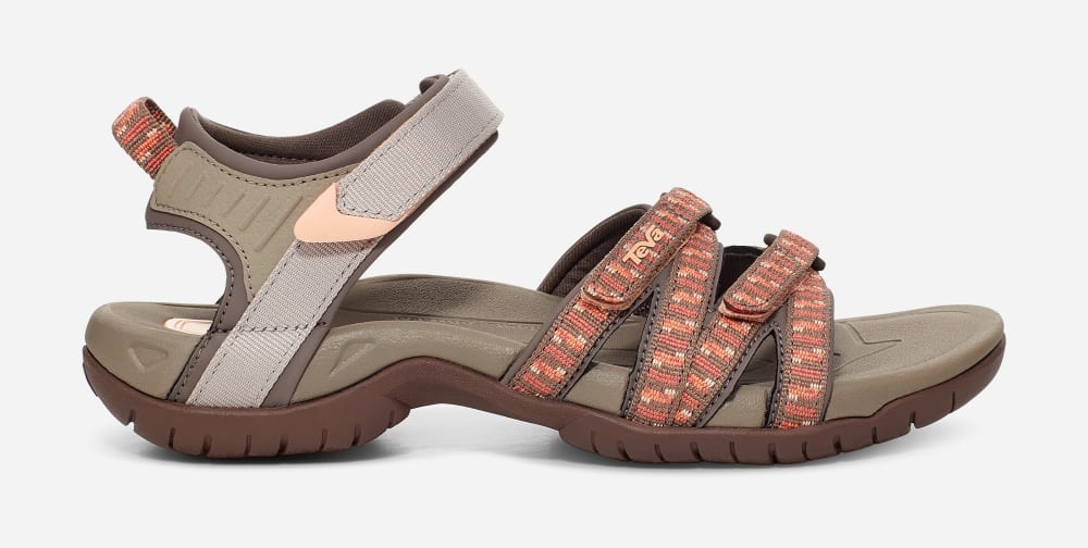 Sandales Randonnée Teva Tirra Femme Marron Orange | France-1549