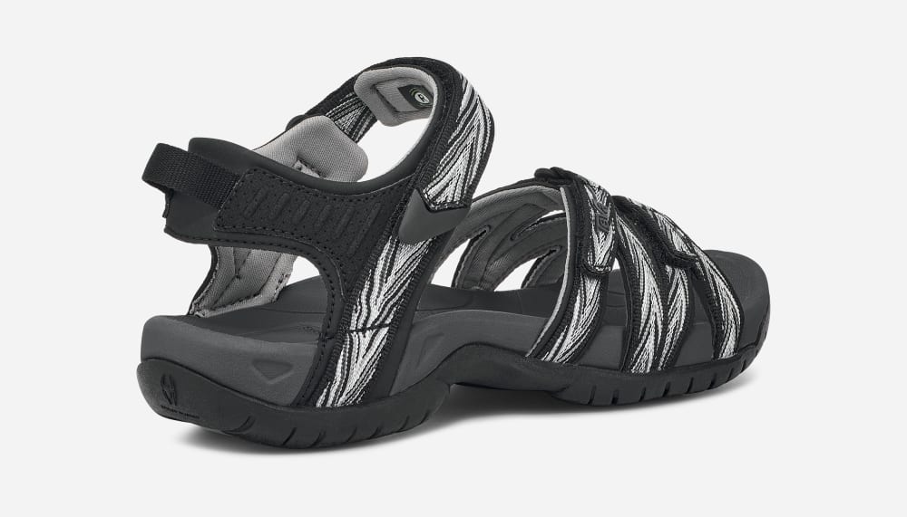 Sandales Randonnée Teva Tirra Femme Noir Blanche | France-8561