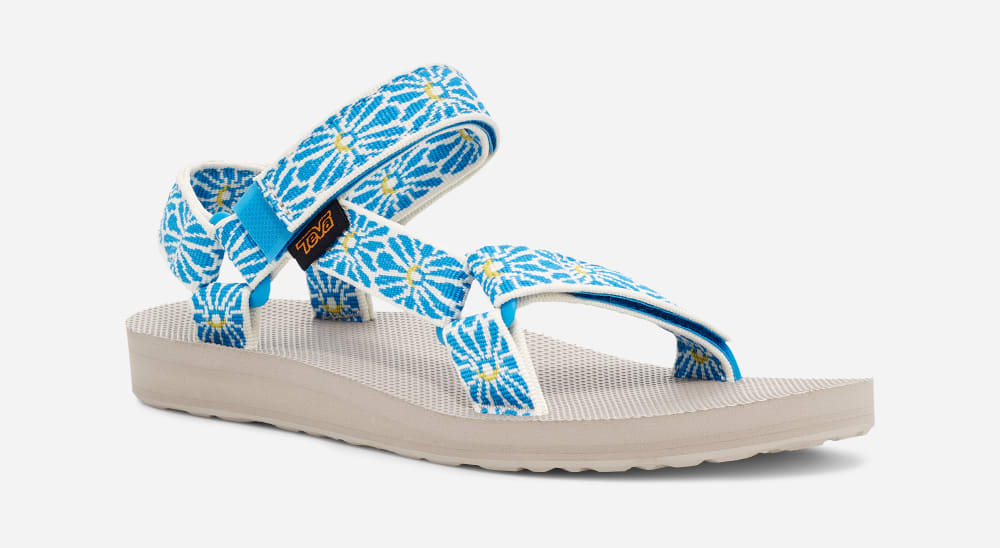 Sandales Teva Original Universal Femme Fleur Bleu | France-4710