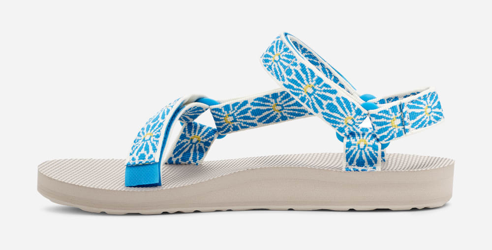 Sandales Teva Original Universal Femme Fleur Bleu | France-4710