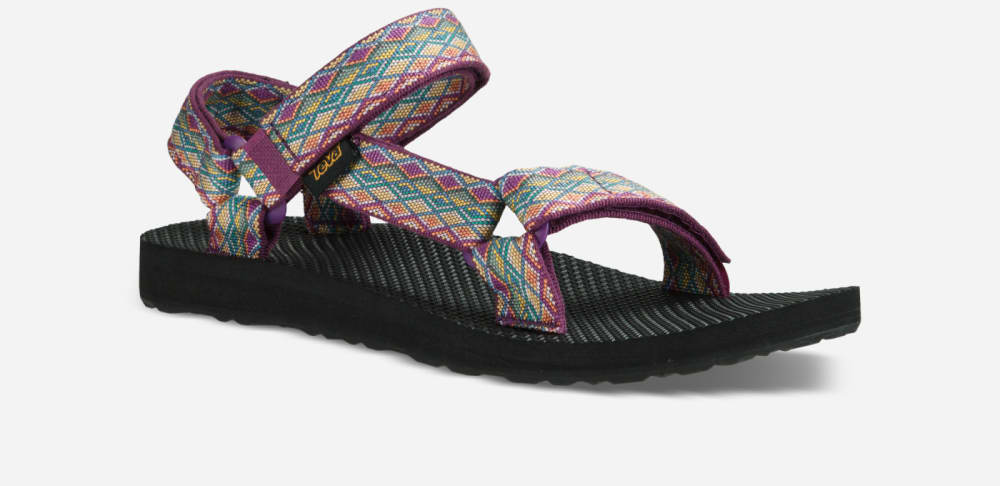 Sandales Teva Original Universal Femme Violette Foncé Multicolore | France-0724