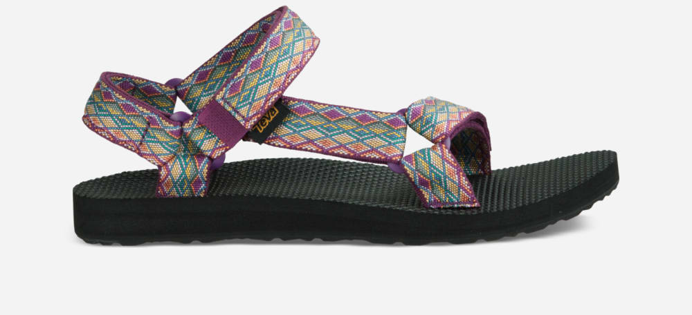 Sandales Teva Original Universal Femme Violette Foncé Multicolore | France-0724