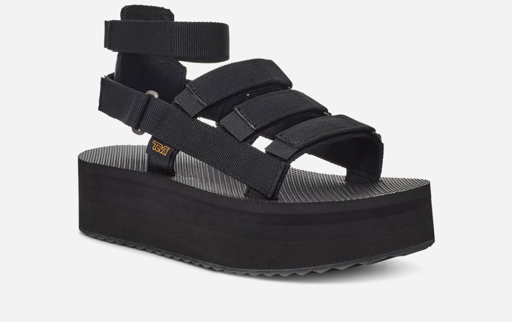 Sandales à Plateforme Teva Flatform Mevia Femme Noir | France-7314