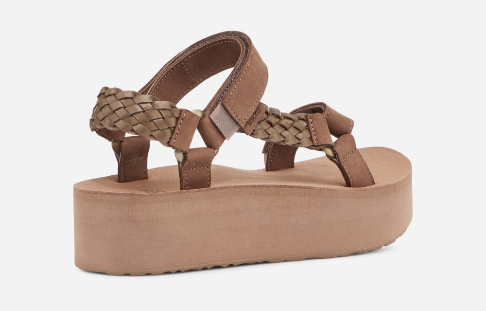 Sandales à Plateforme Teva Flatform Universal Interweave Femme Marron | France-0596