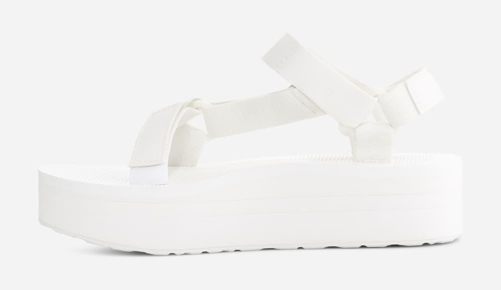 Sandales à Plateforme Teva Flatform Universal Homme Blanche Clair | France-5170