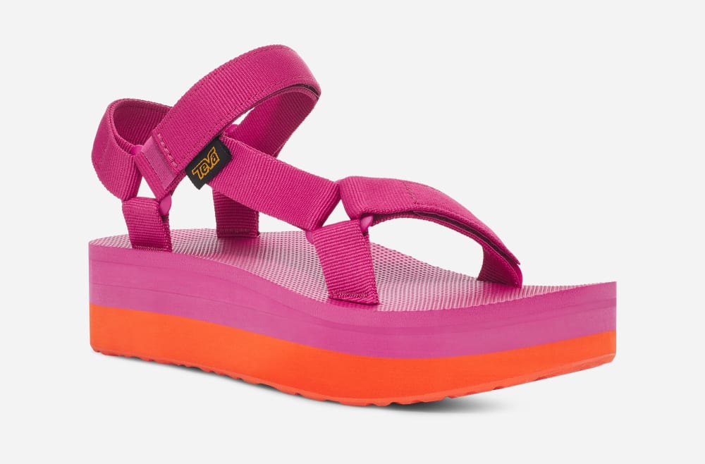 Sandales à Plateforme Teva Flatform Universal Femme Rose Violette Orange | France-5908