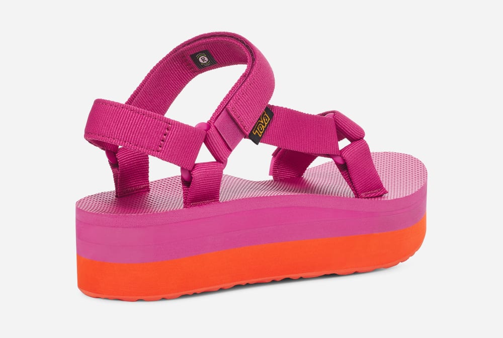 Sandales à Plateforme Teva Flatform Universal Femme Rose Violette Orange | France-5908