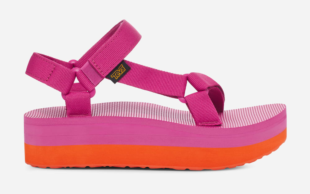 Sandales à Plateforme Teva Flatform Universal Femme Rose Violette Orange | France-5908