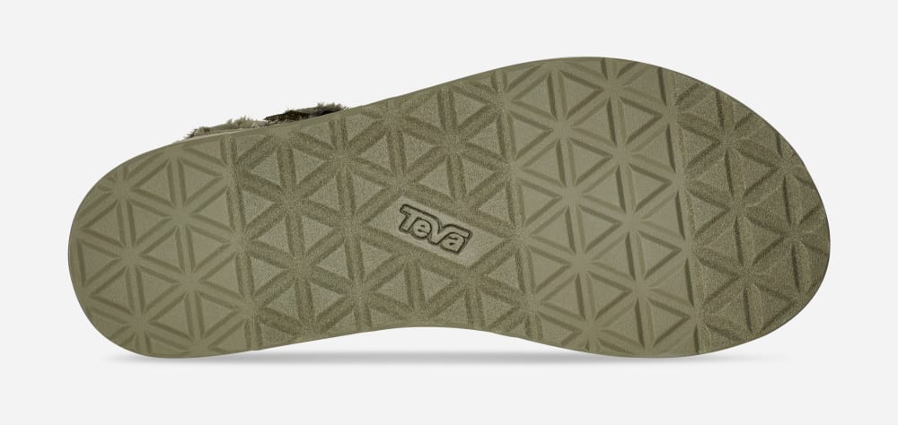 Sandales à Plateforme Teva Midform Universal Canvas Femme Vert Olive | France-2705