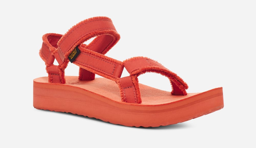 Sandales à Plateforme Teva Midform Universal Canvas Femme Orange | France-7538