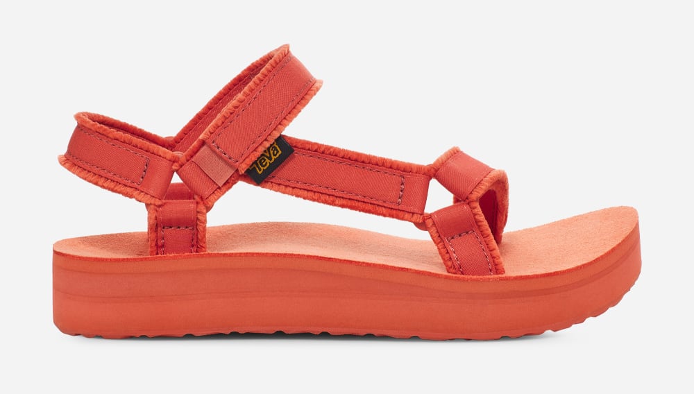 Sandales à Plateforme Teva Midform Universal Canvas Femme Orange | France-7538