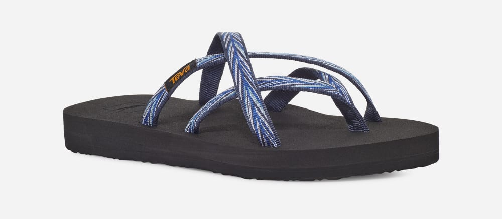 Tong Teva Olowahu Femme Indigo | France-7892