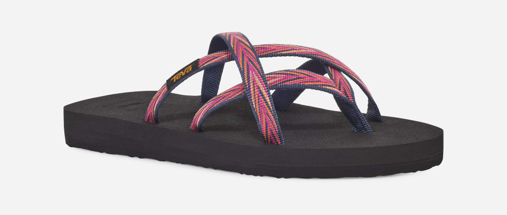 Tong Teva Olowahu Femme Indigo Rose Violette | France-1034