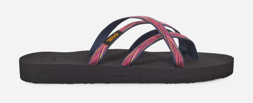 Tong Teva Olowahu Femme Indigo Rose Violette | France-1034