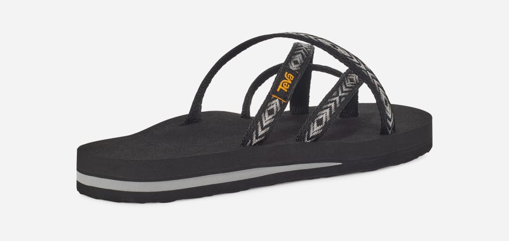 Tong Teva Olowahu Femme Noir | France-1243