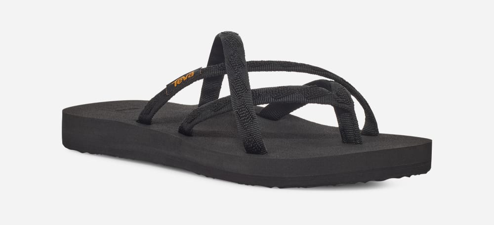 Tong Teva Olowahu Femme Noir Noir | France-3012