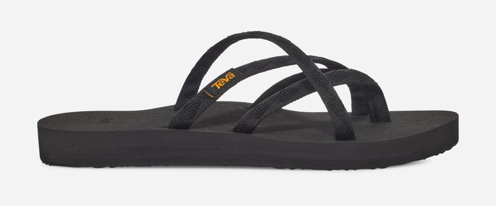 Tong Teva Olowahu Femme Noir Noir | France-3012