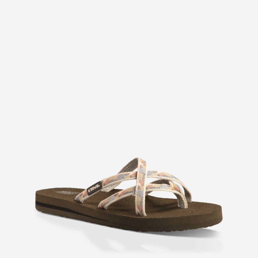 Tong Teva Olowahu Femme Vert Clair Doré | France-5671