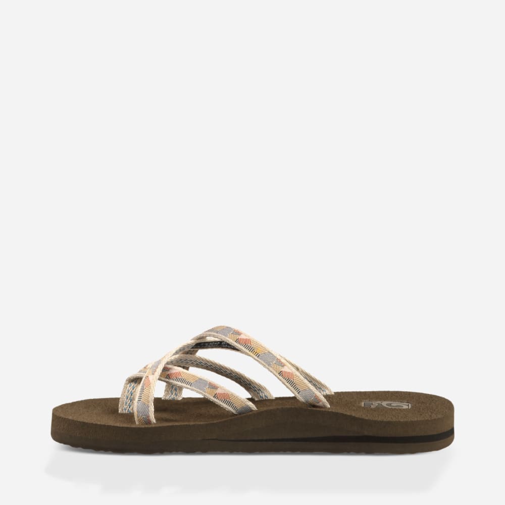 Tong Teva Olowahu Femme Vert Clair Doré | France-5671