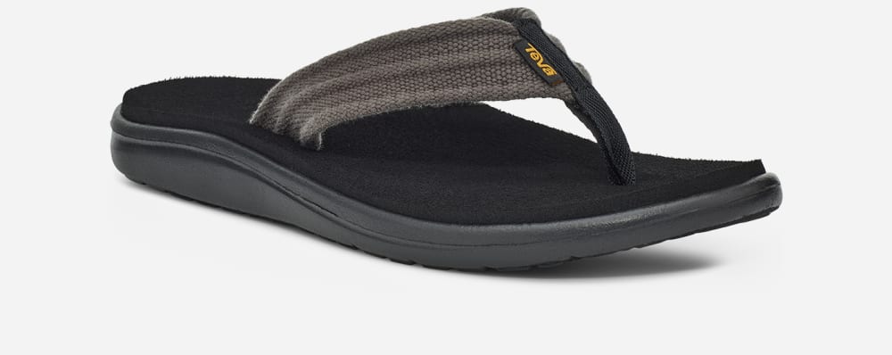 Tong Teva Voya Canvas Homme Grise | France-2680