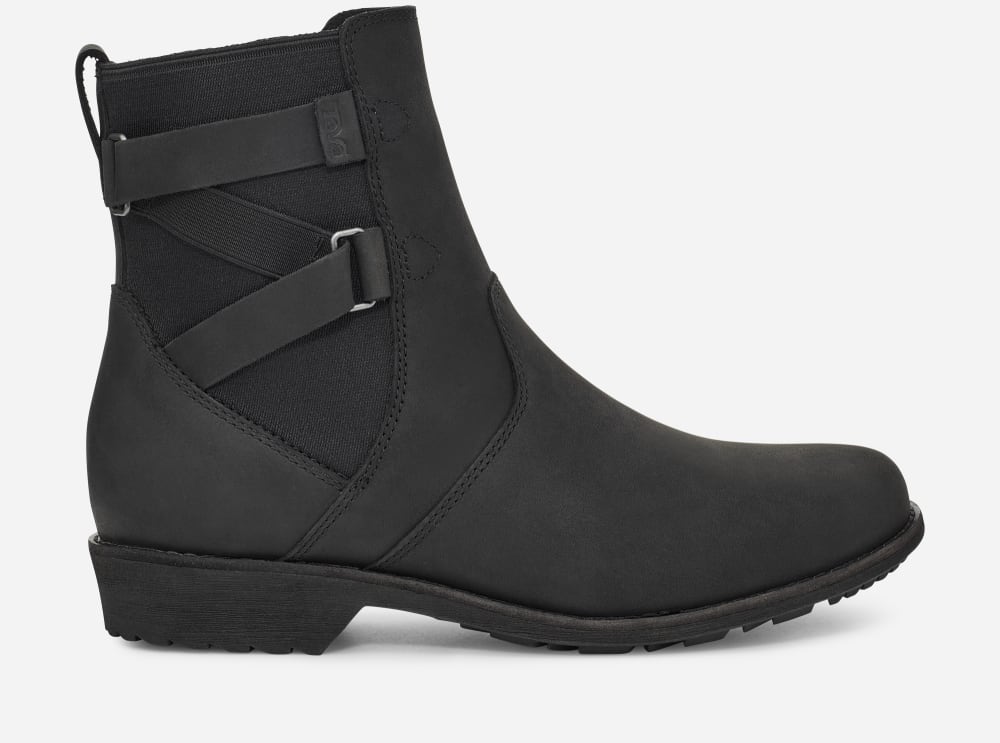 Bottes Teva Ellery Ankle Waterproof Femme Noir | France-2945