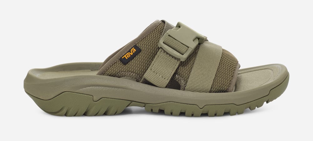 Claquette Teva Hurricane Verge Homme Vert Olive | France-9673