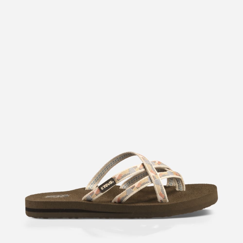 Tong Teva Olowahu Femme Vert Clair Doré | France-5671