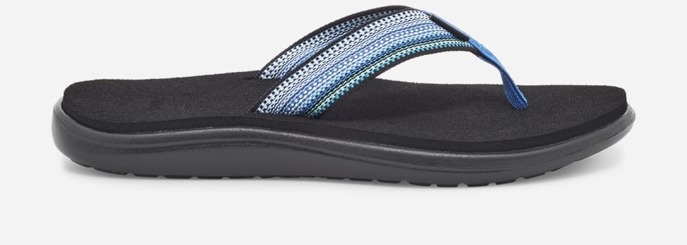 Tong Teva Voya Femme Bleu Multicolore | France-0346