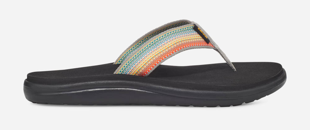 Tong Teva Voya Femme Grise Multicolore | France-3028